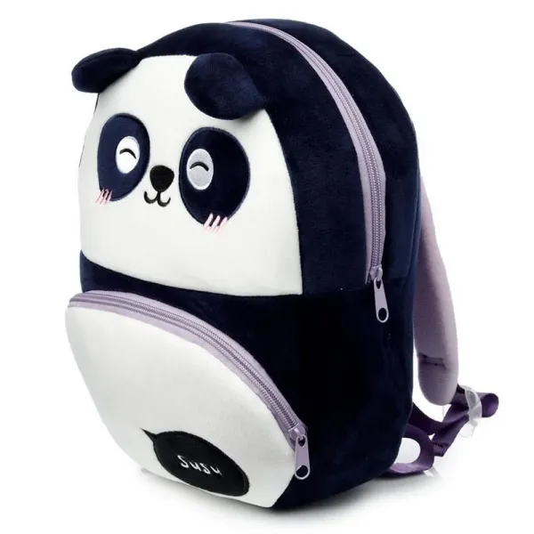 Sac peluche enfant à bretelles panda personnalisé prénom