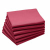 serviette de table rouge cerise griotte brodée personnalisée prénom